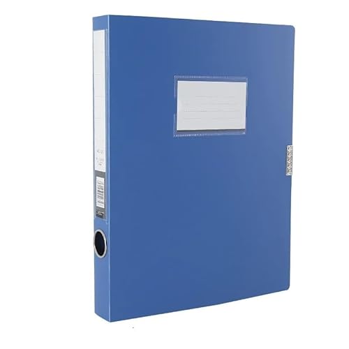 Große Kapazität, A4, verdickte Dokumentenmappe mit Buchhaltungsgutschein, Aufbewahrungsbox, Blau, ideal für Bürovertragshalter, zum effizienten Aufbewahren von Akten, 7,5 cm Breite von Generisch