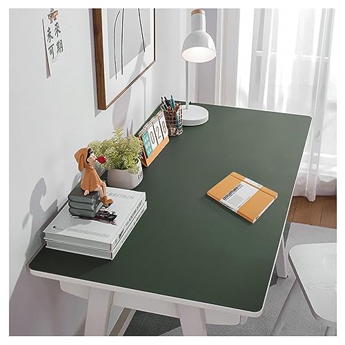 Große Schreibtischunterlage aus Leder, Premium-Schreibtischschutzmatte für Tisch, Schreibtisch, Schreiben, extra großes PU-Leder, Mauspad, wasserdichter Schutz und Notizblock (100 x 100 cm, von Generisch