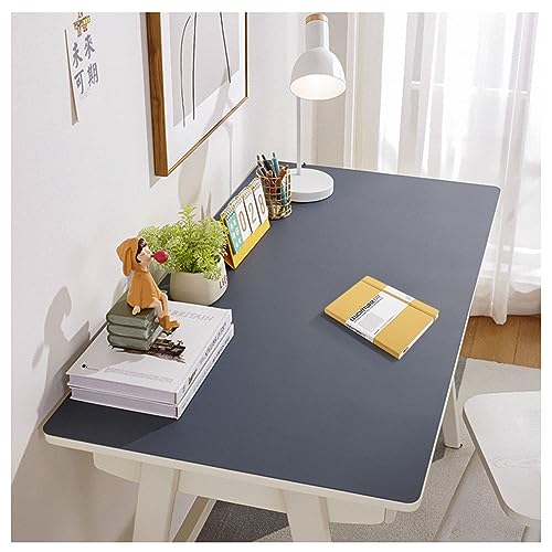 Große Schreibtischunterlage aus Leder, wasserdicht, PU-Leder, Mauspad, Schreibtischschutzmatte, Notizblock, 90 x 90 cm, Blau, Premium-Schreibtischunterlage für Büro, Heimarbeit von Generisch