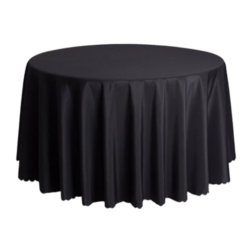 Große runde Tischdecke, Tischtuch runde Abdeckung,63-Zoll-Polyester-Tabellenwäsche - Küche Esszubehör, fleckbeständiges Buffet Tabletop Dekoration für Hochzeitsempfang von Generisch