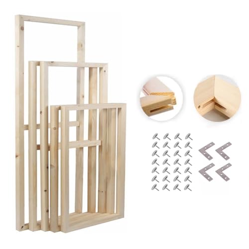 Großes unlackiertes Holz-Bilderrahmen-Set, 160 cm x 40 cm, ideal für Leinwandrahmen, Ölgemälde und Posterdrucke von Generisch