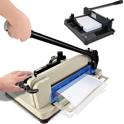 Guillotine Papierschneider, Heavy Duty Papierschneider, 12 industrielle Schneidemaschine, A4/A3 Manueller Papierschneider mit Klingenverriegelung & automatischer Klemme - schneidet Papier, Leder, PVC Guillotine Papierschneider, Heavy Duty Papierschneider, 12 industrielle Schneidemaschine, A4/A3 Manueller Papierschneider mit Klingenverriegelung & automatischer Klemme - schneidet Papier, Leder, PVC von Generisch