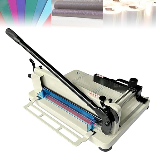 Guillotine Papierschneider, Heavy Duty Papierschneider mit Klingenverriegelung & automatischer Klemme, Präzisionspapierschneider für Leder, PVC, Kunststofffolie, Kartonschneiden Guillotine Papierschneider, Heavy Duty Papierschneider mit Klingenverriegelung & automatischer Klemme, Präzisionspapierschneider für Leder, PVC, Kunststofffolie, Kartonschneiden von Generisch