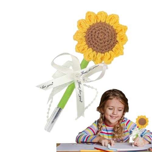 Häkel-Sonnenblumen Kunstblumen - Handgehäkelte Kunstblumen als Geschenk fürs Kindertag. Häkelblumen-Kugelschreiber Schreibwaren, für den Schulbeginn, und den Lehrertag Häkel-Sonnenblumen Kunstblumen - Handgehäkelte Kunstblumen als Geschenk fürs Kindertag. Häkelblumen-Kugelschreiber Schreibwaren, für den Schulbeginn, und den Lehrertag von Generisch