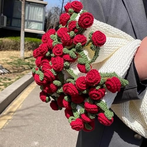 Häkelblumen Blumenstrauß Decke – Handgemachte Rosen Kuscheldecke,Häkelblumenstrauß, gehäkelte Blumen, DIY Häkeldecke als Geschenk für Muttertag, Geburtstag, Hochzeit, Heimdekoration (Scharlachrot) Häkelblumen Blumenstrauß Decke – Handgemachte Rosen Kuscheldecke,Häkelblumenstrauß, gehäkelte Blumen, DIY Häkeldecke als Geschenk für Muttertag, Geburtstag, Hochzeit, Heimdekoration (Scharlachrot) von Generisch