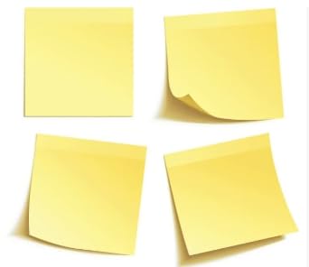 Haftnotizen Pastell Gelb - Sticky Notes, Selbstklebende Haftnotizzettel Klebezettel von Generisch