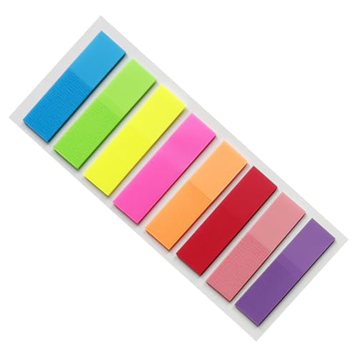 Haftstreifen – Haftstreifen | Post itt Sticky Tabs Page Markers | beschreibbares Etikett | 8 Farben Tab Haftnotizen | farbige Haftindex-Tabs | Transparente fluoreszierende Index-Tabs für Notizbücher von Generisch