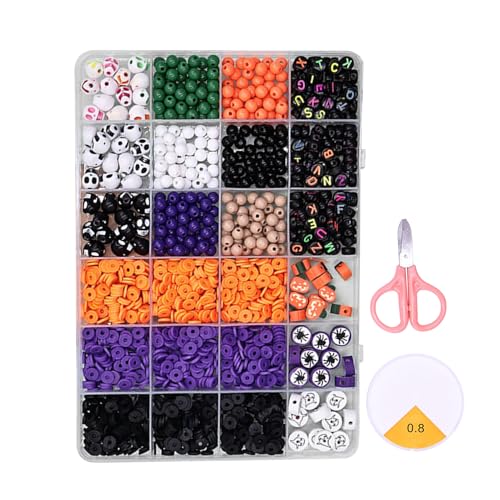 Halloween-Armbandperlen - Kreatives Schmuckherstellungsset Mit Verschiedenen Perlen | DIY Bastelperlen Für Halloween-Armbänder, Festliche Dekoration, Handwerkskunst Kinder Erwachsene Zuhause Party Halloween-Armbandperlen - Kreatives Schmuckherstellungsset Mit Verschiedenen Perlen | DIY Bastelperlen Für Halloween-Armbänder, Festliche Dekoration, Handwerkskunst Kinder Erwachsene Zuhause Party von Generisch