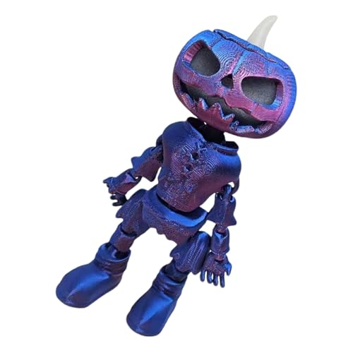 Halloween-Dekoration,Halloween-Figuren | Bunte Flexible Kopf-Skelettpuppe,Kreative, im Dunkeln leuchtende, 3D-gedruckte Puppe, Halloween-Dekoration für Schreibtisch, Nachttisch von Generisch