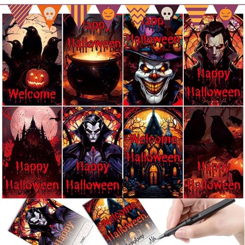 Halloween-Einladungen, Vampir-Motiv-Briefpapier, Halloween, Cartoon-Briefpapier, Urlaubs-Newsletter-Einladungskarte, Halloween-Schreibwaren von Generisch