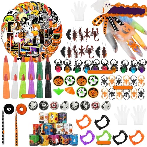 Halloween Goodie Bag Filler - Silikon Halloween Tiny Toys Halloween Preis | Gruselige Halloween Leckerli-Preise, Halloween-Taschen für Halloween von Generisch