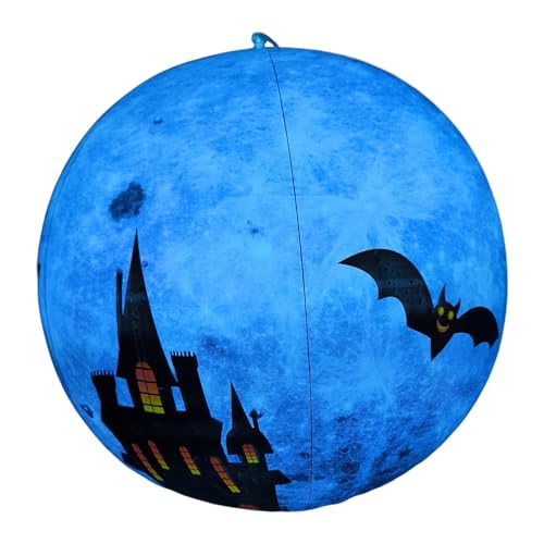 Halloween Inflatable Beach Balls | Pumpkin Bat Beach Balls | Bright Pumpkin Bat Designs | Garden Halloween Decor | Thick Halloween Beach Balls Festive Design PVC For Classroom, School, Garden von Generisch