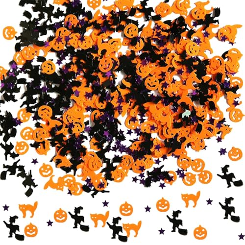 Halloween-Konfetti – vielseitiges Tischkonfetti zum Basteln | Boost Halloween Halloween Tisch Streukonfetti | Halloween Wurfkonfetti für von Generisch