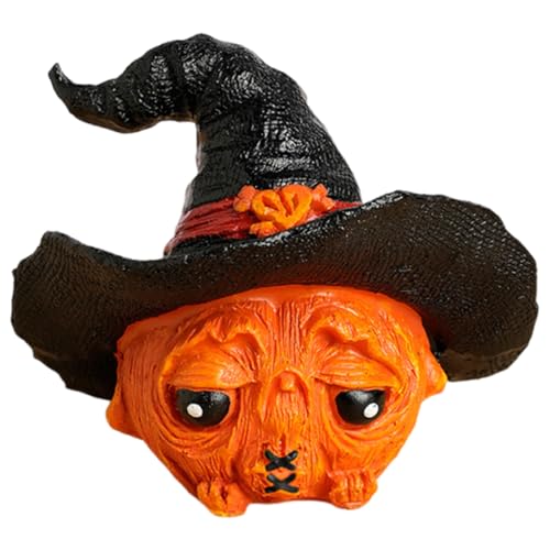 Halloween-Kürbis-Statue, Kunstharz-Dekorationen, Kürbis-Statue mit Hut, exquisiter Urlaub, lustiges Ornament, Basteln, Partys, Gastgeschenke für Fensterbank, Schrank, Wohnzimmer, Büro Halloween-Kürbis-Statue, Kunstharz-Dekorationen, Kürbis-Statue mit Hut, exquisiter Urlaub, lustiges Ornament, Basteln, Partys, Gastgeschenke für Fensterbank, Schrank, Wohnzimmer, Büro von Generisch