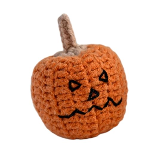 Halloween-Strickpuppe,Halloween-se häkeln | Süße gestrickte Spielzeug-Strickpuppe,Bequeme orangefarbene, Exquisite Strickpuppe, lustige Autodekoration für Zuhause von Generisch