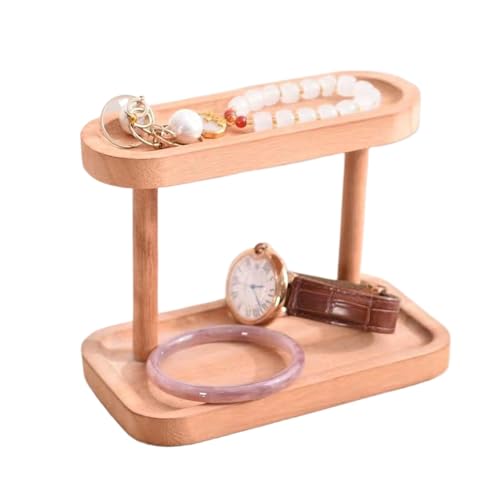 Halskettenhalterständer, Schlüsselanhänger-Ausstellungstablett, Holz-Schreibtisch-Organizer, Halsketten- und Armbandhalter, Schmuckregal für den Eingang, Kommode-Tablett, Schmuck-Organizer, Desktop-Ha von Generisch