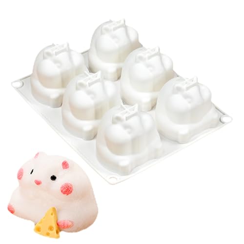 Hamsterkuchenform - Silikonform Für Süßwaren, Mousse | Tierische Form Für Französisches Dessert, Backform Für Pralinen, Seifen, Gebäck, Schokolade, Kreatives Küchenzubehör Hamsterkuchenform - Silikonform Für Süßwaren, Mousse | Tierische Form Für Französisches Dessert, Backform Für Pralinen, Seifen, Gebäck, Schokolade, Kreatives Küchenzubehör von Generisch