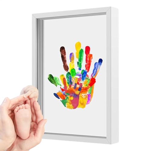 Handabdruck-Set – Familienhandabdruck mit geräumigem Design | Familienhandabdruck-Set mit Meilensteinen feiern | Handabdruckrahmen für Heimdekoration, Baby-Erinnerungen, Andenken von Generisch