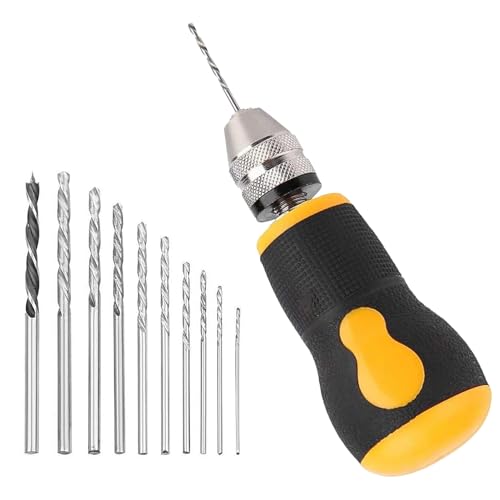 Handbohrer-Set – Mini-Spiralbohrer | Präzisions-Stiftschraubstock | Modellierwerkzeug Für Die Schmuckherstellung, Holzbohren Und Leiterplatten, Epoxidharz-Zubehör Für Den Täglichen Gebrauch Handbohrer-Set – Mini-Spiralbohrer | Präzisions-Stiftschraubstock | Modellierwerkzeug Für Die Schmuckherstellung, Holzbohren Und Leiterplatten, Epoxidharz-Zubehör Für Den Täglichen Gebrauch von Generisch