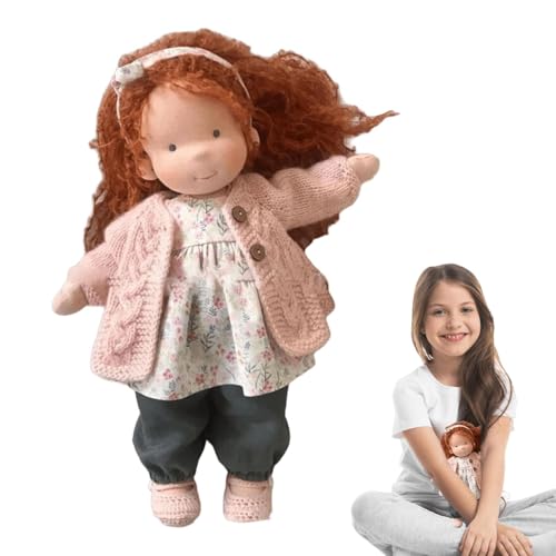 Handgemachte Puppe,Plüsch Stoffpuppen Stofftier | Stofftier, handgefertigte Plüschpuppe mit Kleidung, Stoffpuppe für Mädchen, REGT die Fantasie an, Geschenk für Kinder von Generisch