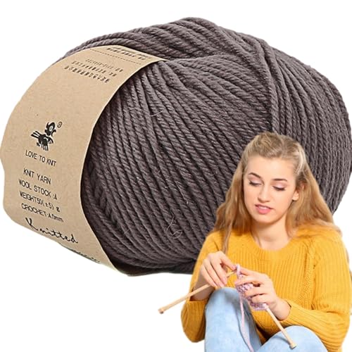 Handhäkelgarn, Wollgarn zum Stricken,Weiches Garn zum Handstricken und Häkeln - Bequeme Decken, gehäkeltes Wollgarn für Pullover, Mütze, Handschuhe, Schal, Spielzeug von Generisch