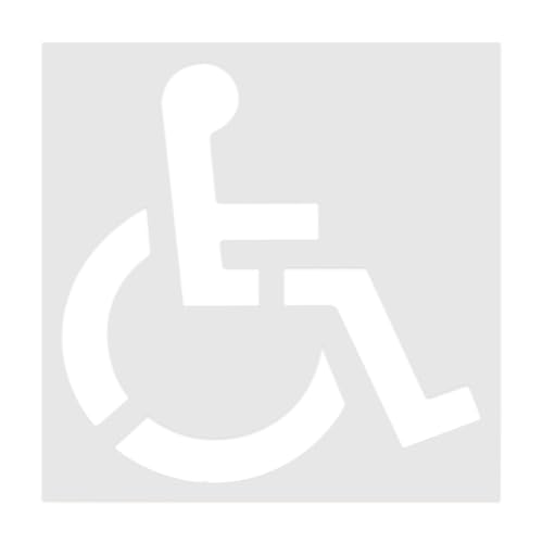 Handicap Stencil, Parking Lot Signage, 33 X 36 Inch Silicone Disabled Symbol 1mm Thickness Foldable Wheelchair Sign Tool Handicapped Template For Pavement Painting von Generisch
