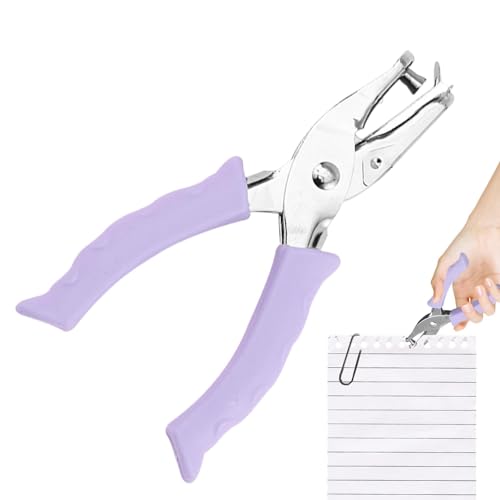 Handlocher, Locher für Papier - Scrapbook-Papierstanzwerkzeug | Robustes, tragbares Hand-Bastelwerkzeug, ergonomischer Soft-Grip-Schulbedarf für Notebook- und Papierbastelarbeiten von Generisch