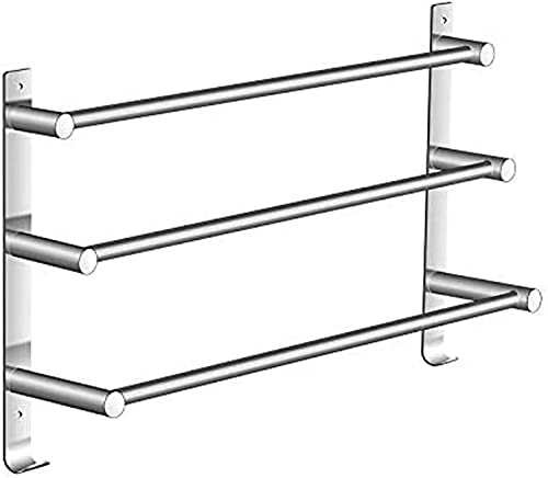 Handtuchhalter aus Edelstahl mit 3 Ebenen, Wandmontage, Badezimmer-Duschregal und Aufbewahrungshalter für Küche, Hotel, Büro, Handtuchstange für Badezimmer von Generisch
