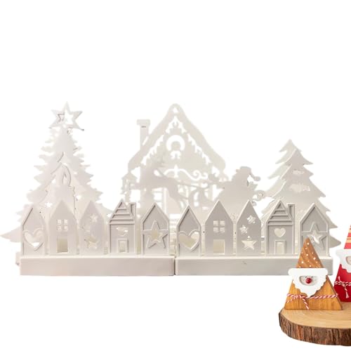 Hausstatuen-Bastelform | Set mit 7 Silikon-Bastelformen für Weihnachten, Hausstatue, Anfängerfreundliche Gießform für Zuhause, saisonale Dekoration für Kuchen, Desserts von Generisch