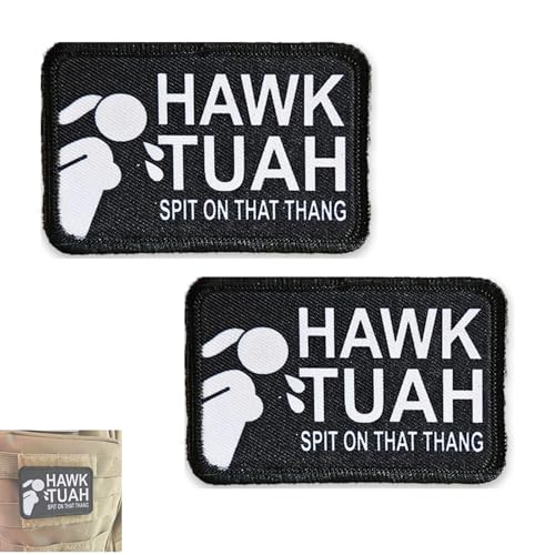 Hawk Tush Patch,Hawk Tuah Funny Patch,2024 Spit on That Thing Patch Stickerei Abzeichen Aufkleber,Hawk lustiger gestickter Patch,Verschluss-Patch für Rucksäcke Uniformen Militäruniformen (A) von Generisch