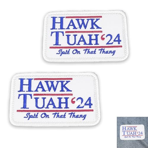 Hawk Tush Patch,Hawk Tuah Funny Patch,2024 Spit on That Thing Patch Stickerei Abzeichen Aufkleber,Hawk lustiger gestickter Patch,Verschluss-Patch für Rucksäcke Uniformen Militäruniformen (C) von Generisch