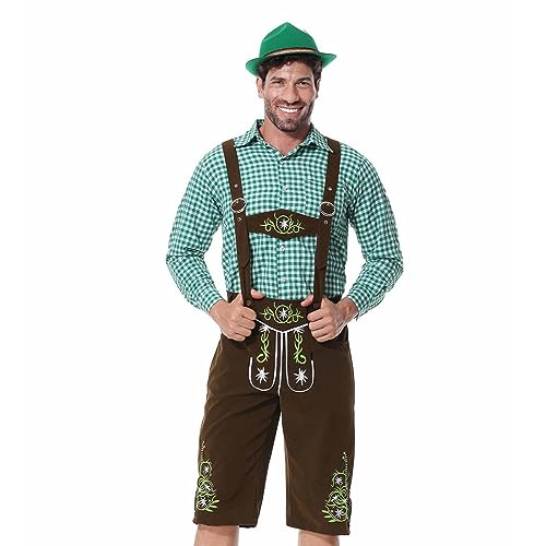 Herren-Kostüm, Woll-Smoking, deutsches Bierfest, Halloween-Kostüm, europäische und amerikanische bayerische traditionelle ethnische Performance-Kostüme, Set und Abschlussball-Smoking (Kaffee, XL) von Generisch