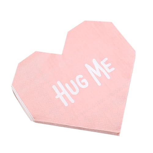 Herz-Papierservietten,Valentinstag-Gästeservietten,Gästehandtücher Love Heart Dinner Servietten - Saugfähige Herz-Handserviette für Valentinstagspartys im Esszimmer und in der Küche von Generisch