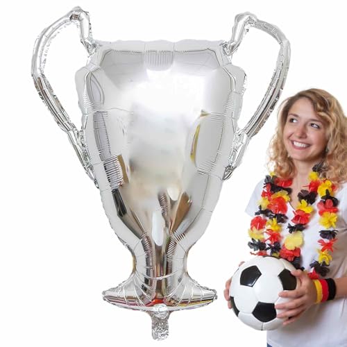 Herzlichen Glückwunsch Lufts, Goldfoliens, Dekorative aufblasbare Trophäenprop Aluminiumfolie, Heimdekorationen Innovative Fußballpartyzubehör für Sportveranstaltungen Feierlichkeiten von Generisch