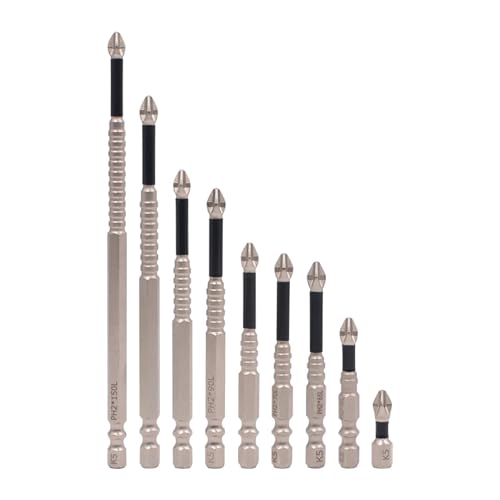 Hex Shank Drill Bit Set, Stahl gekreuztem Kopfbohrer - Professionelles Betonbohrer Bit Kit | Teile des Hochleistungsstromausrüsters Ersatz für Glas, Metall, Ziegel, Fliesen, Beton von Generisch