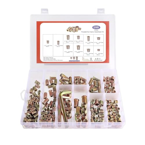 Hexagon Socket Nuts Assortment Kit, Furniture Bolt Fasteners With Hex Spanner, Home Hardware For Fiberboard, Plywood, Pine, Assembly, Repair Tools, Easy Furniture Assembly Hexagon Socket Nuts Assortment Kit, Furniture Bolt Fasteners With Hex Spanner, Home Hardware For Fiberboard, Plywood, Pine, Assembly, Repair Tools, Easy Furniture Assembly von Generisch