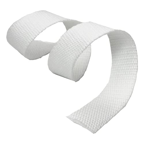 Hochfestes Baumwoll-Twill-Klebeband, Segeltuch-Gurtband für Rucksackgurt, Weiß, 38 mm von Generisch