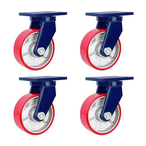 Hochleistungs 5 -Zoll -Zaubererräder - Industrielle Rollen für Möbelbeine, 4 -Set, verdickte Halterung, Doppellager -Plattenspieler, flexibel und dauerhaft, fest und bremst Hochleistungs 5 -Zoll -Zaubererräder - Industrielle Rollen für Möbelbeine, 4 -Set, verdickte Halterung, Doppellager -Plattenspieler, flexibel und dauerhaft, fest und bremst von Generisch