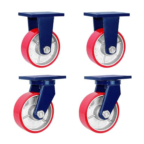 Hochleistungs 5 -Zoll -Zaubererräder - Industrielle Rollen für Möbelbeine, 4 -Set, verdickte Halterung, Doppellager -Plattenspieler, flexibel und dauerhaft, fest und bremst Hochleistungs 5 -Zoll -Zaubererräder - Industrielle Rollen für Möbelbeine, 4 -Set, verdickte Halterung, Doppellager -Plattenspieler, flexibel und dauerhaft, fest und bremst von Generisch
