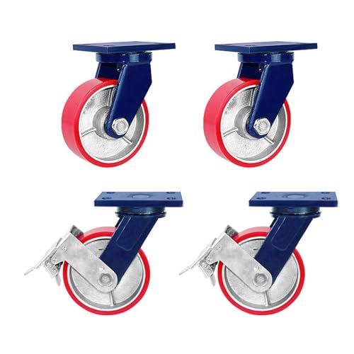 Hochleistungs 5 -Zoll -Zaubererräder - Industrielle Rollen für Möbelbeine, 4 -Set, verdickte Halterung, Doppellager -Plattenspieler, flexibel und dauerhaft, fest und bremst Hochleistungs 5 -Zoll -Zaubererräder - Industrielle Rollen für Möbelbeine, 4 -Set, verdickte Halterung, Doppellager -Plattenspieler, flexibel und dauerhaft, fest und bremst von Generisch