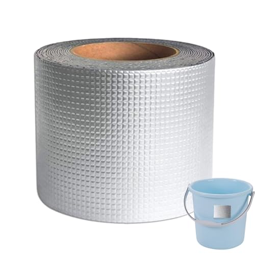 Hochviskoses Aluminiumband | Silbernes Aluminiumfolienband – Hochleistungs-Klebeband, Wasserdichtes Klebeband Aus Aluminiumfolie, Wasserdichtes Dichtungsband Für Rohrleitungen, Reparatur Von Lecks In von Generisch