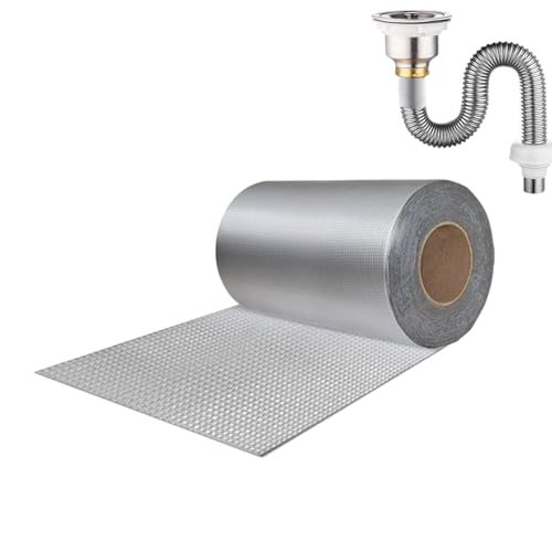 Hochviskoses Aluminiumband | Silbernes Aluminiumfolienband – Hochleistungs-Klebeband, Wasserdichtes Klebeband Aus Aluminiumfolie, Wasserdichtes Dichtungsband Für Rohrleitungen, Reparatur Von Lecks In von Generisch