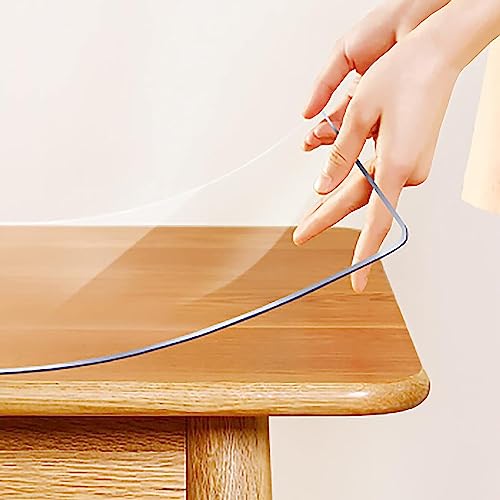 Hochwertige PVC-Tischabdeckung, 105 x 110 cm, geruchlose, schrumpffreie, quadratische Tischdecke für Zuhause, Restaurant, Bankett, leicht zu schneiden und anzupassen, 3 mm Dicke Hochwertige PVC-Tischabdeckung, 105 x 110 cm, geruchlose, schrumpffreie, quadratische Tischdecke für Zuhause, Restaurant, Bankett, leicht zu schneiden und anzupassen, 3 mm Dicke von Generisch