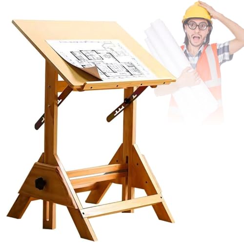 Höhenverstellbarer Zeichentisch, Stehpult mit 0°-45°-Winkeleinstellung, stabile achteckige Halterung, Höhenbereich 88-98 cm für ergonomischen Arbeitsplatz Höhenverstellbarer Zeichentisch, Stehpult mit 0°-45°-Winkeleinstellung, stabile achteckige Halterung, Höhenbereich 88-98 cm für ergonomischen Arbeitsplatz von Generisch