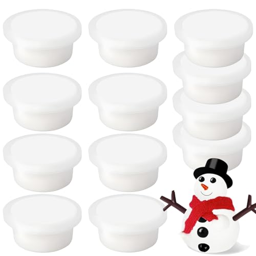 Holiday DIY Schneemann Clay Kit, 12 Stück, Bastelset mit Modelliermasse und Zubehör, perfekt für Weihnachtsgeschenke und Strumpffüller für Kinder ab 3 Jahren von Generisch