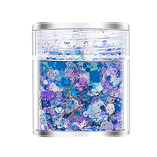 Holografischer Glitter Glow Chunky In Glitter Die GlitterLuminous Dark Nail Glitzer Festival (I, One Size) von Generisch