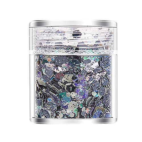 Holografischer Glitter Glow Chunky In Glitter Die GlitterLuminous Dark Nail Glitzer Festival (O, One Size) von Generisch