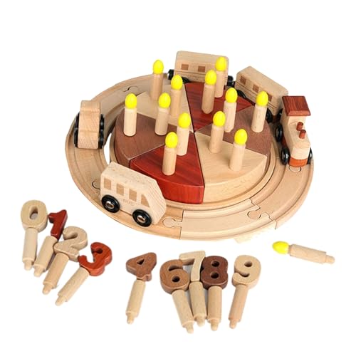 Holz Geburtstagskuchen Spielzeug - Partykuchen Holzschienenset - Holz Cupcake Deko Lernspielzeug Für Vorschule, Rollenspiel-Lebensmittel & Kindergeburtstagsgeschenke Holz Geburtstagskuchen Spielzeug - Partykuchen Holzschienenset - Holz Cupcake Deko Lernspielzeug Für Vorschule, Rollenspiel-Lebensmittel & Kindergeburtstagsgeschenke von Generisch
