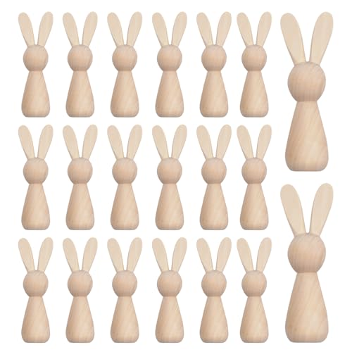 Holz Osterhasen Dekorationen - unfertiger Kaninchenhängedekoration, Osterhasen Dekorationskit | Kinderhandwerksprojekt, handgefertigtes Urlaubsdekor für Frühlingshause Tischausstellung mit Farbset Holz Osterhasen Dekorationen - unfertiger Kaninchenhängedekoration, Osterhasen Dekorationskit | Kinderhandwerksprojekt, handgefertigtes Urlaubsdekor für Frühlingshause Tischausstellung mit Farbset von Generisch