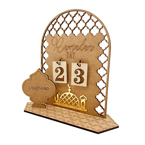 Holz Ramadans Adventskalender - Ramadans -Kalender | Ramadans Adventskalender Countdown, 2025 Ramadans Countdown -Kalender, Eid Wooden Countdown -Kalenderkabinett für den muslimischen Ramadans von Generisch